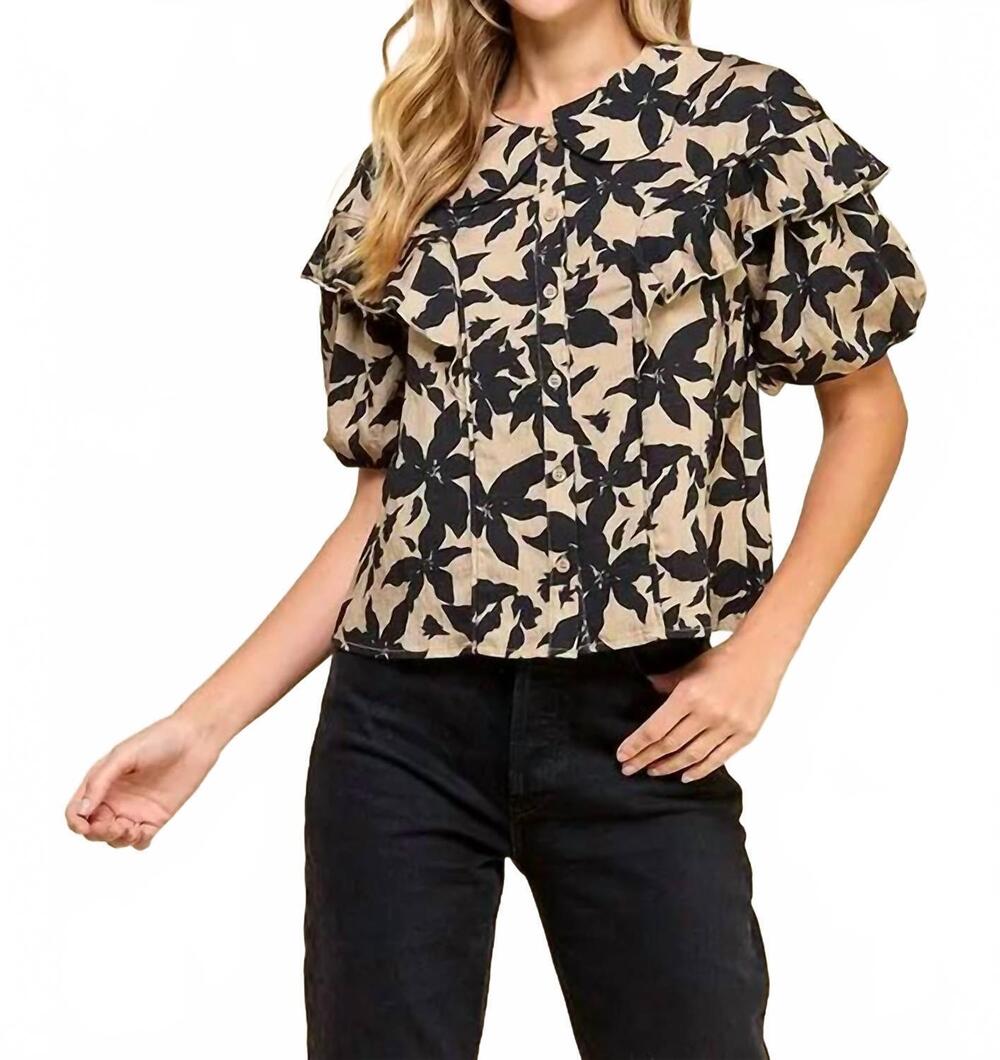 NEW TCEC laura top in floral print